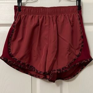 Red and Cheetah print Nike shorts